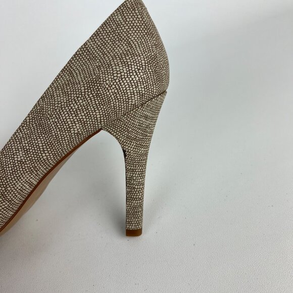 Nine West Womens Gwendle Pointy Toe Pumps Tan Snake Print Stiletto size 7 - Picture 11 of 15